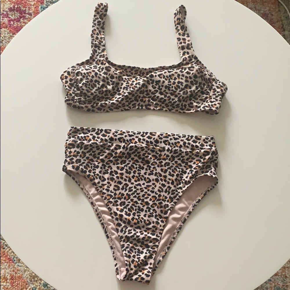 Target High Waisted Pink Cheetah Bikini